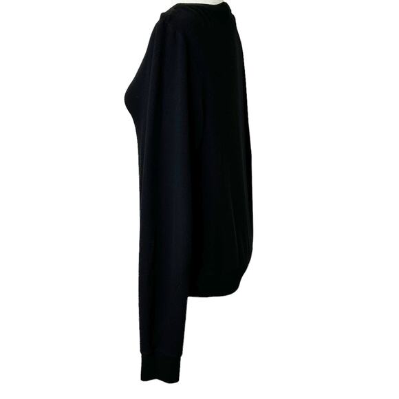 Wildfox Black Textured Long Sleeve Crew Neck Top - Picture 3 of 8